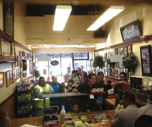 the crowd at Submarine Center
